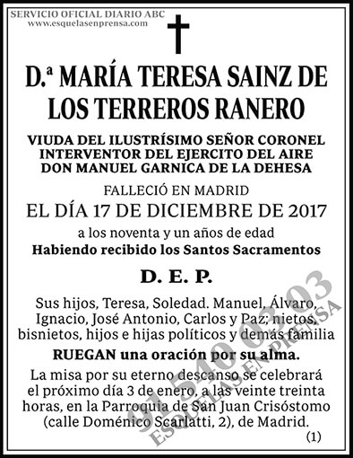 María Teresa Sainz de Los Terreros Ranero